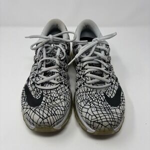 Nike Air Max 2016 Print White 9.5 818135-001 Running Shoes Zebra Spider Web